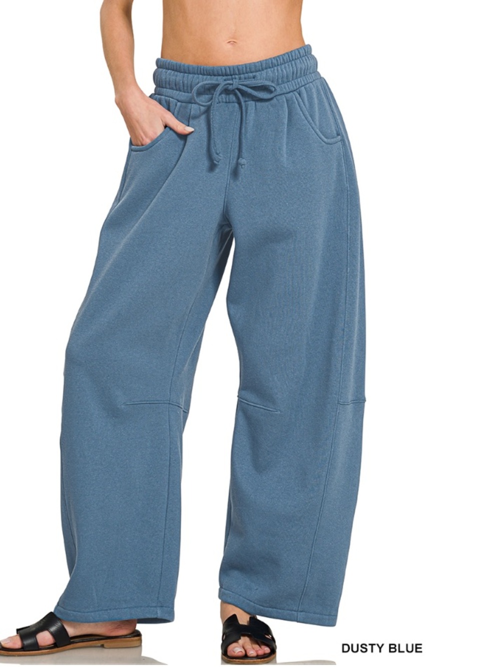 92 Zenana dusty blue FLEECE BARREL LEG
SWEATPANTS